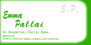 emma pallai business card